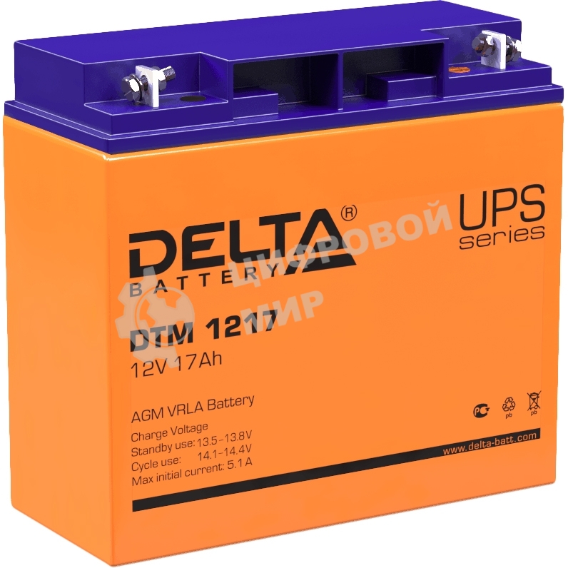 Батарея для ИБП Delta DTM 1217 (12V, 17Ah)