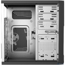 Компьютерный корпус с блоком питания Foxline 450Вт. Сase Forza mATX, 450W, 2xUSB 2.0, Black, w/o FAN, 12 см fan PSU, power cord