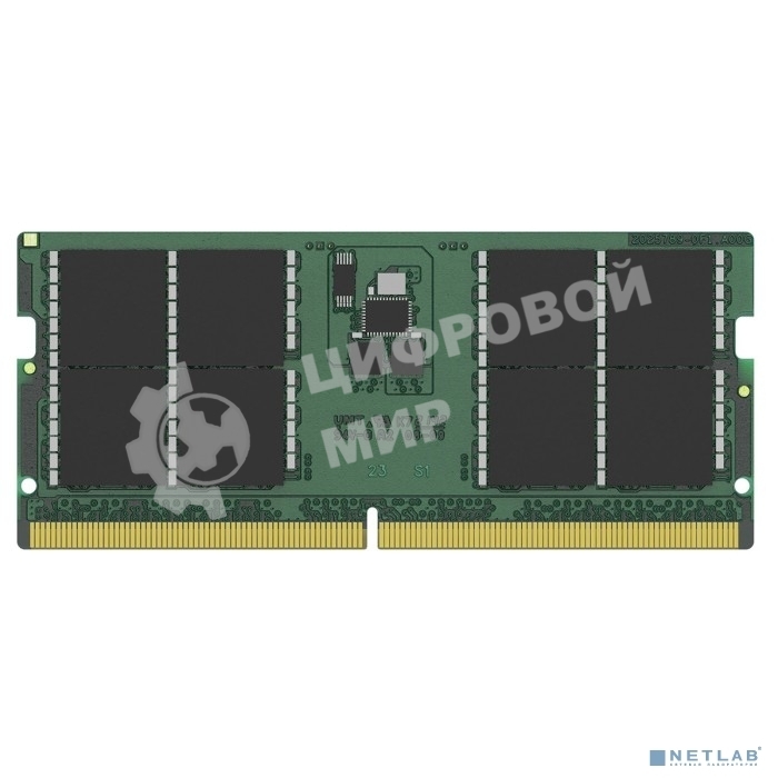 Оперативная память Kingston ValueRAM, DDR5, 32GB (1x32GB), 5600MHz, CL46, SO-DIMM