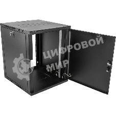Шкаф ЦМО телекоммуникационный настенный сварной 12U (600 650) съемные стенки, дверь металл, черный