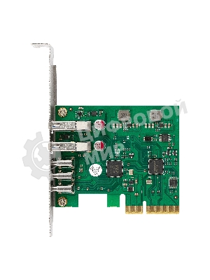 Контроллер ExeGate EXE-313V2-2A3C 10Gbps (PCI-E x4 v3.0, USB3.2 Gen2 2xType-A + 3xType-C ext., SuperSpeed+ скорость до 10 Гбит/с, Chipset ASM3142+VL820)