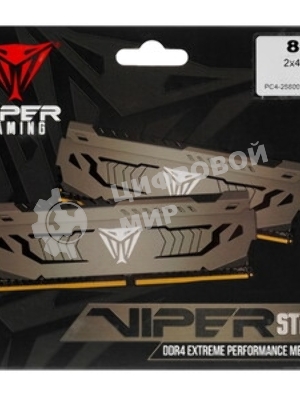 Оперативная память Patriot Viper Steel, DDR4, 8GB (1x8GB), 3200MHz, CL22, с радиатором, черный, SO-DIMM
