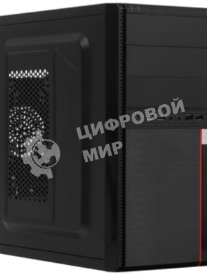 Компьютерный корпус Minitower ExeGate MA-371X Black, mATX (UN400, 120мм) 2хUSB+2хUSB 3.0, Audio