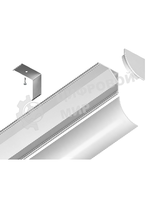 Алюминиевый профиль Ambrella light GP2100WH белый 2000*15.7*15.7