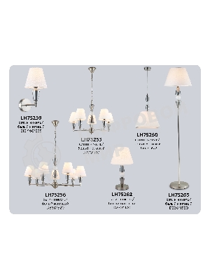 Светильник Ambrella light LH75250 SN/FR сатин никель/белый матовый E27 max 60W D360*500