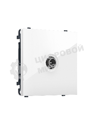MS113030 Комплект механизма TV розетки проходной SIGMA Белый глянец 5-1000 MHz 4dB QUANT PRO (SP1130, PR211)