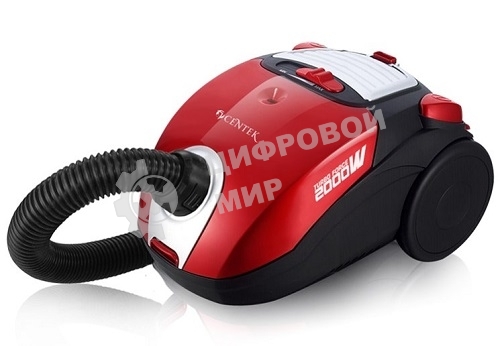Пылесос Centek CT-2511 красный/черный, 400/2000 Вт, уборка сухая, пылесборник мешок, 2 л