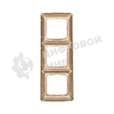 Рамка Kranz 3-я DEA горизонтальная Золотой металлик (1/10/120)