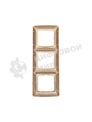 Рамка Kranz 3-я DEA горизонтальная Золотой металлик (1/10/120)