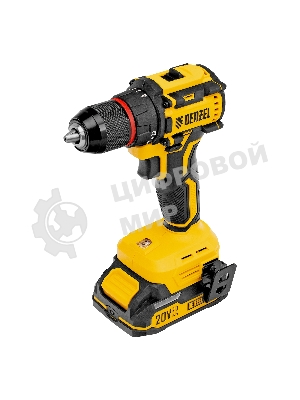 Дрель-шуруповерт Denzel CDH-BL-20, 20 В, 2 Ач, 50 Нм, бесщеточный