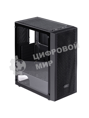 Корпус без блока питания PCCOOLER MA100 MESH BK, Mesh Mid Tower, черный, TG, 0.4 SPCC, 3x120мм ARGb ATX, mATX, mITX 160/310/180мм 2x2.5