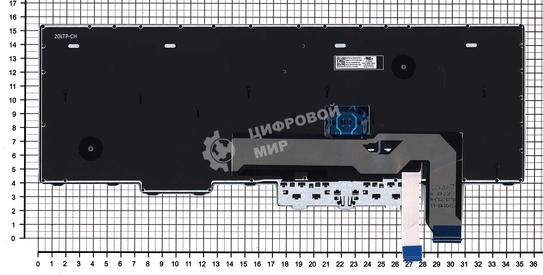 Клавиатура для ноутбука Lenovo Thinkpad P15 T15g черная с подсветкой