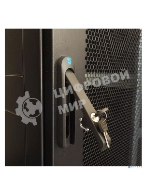 Шкаф серверный напольный 42U (800 1000) двойные перфорированные двери 2 шт., черный