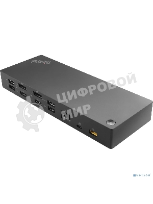 Док-станция Lenovo ThinkPad Hybrid USB-C with USB-A (2x DP, 2x HDMI, 3x USB A 3.1 Gen 2, 2x USB 2.0 1x USB Type-C, 1x RJ-45, 1x Combo Audio Jack 3.5mm/Kensington Lock, USB-C cable with USB-C to USB-A dongle/Up to 2 ext monitors (40AF0135EU)
