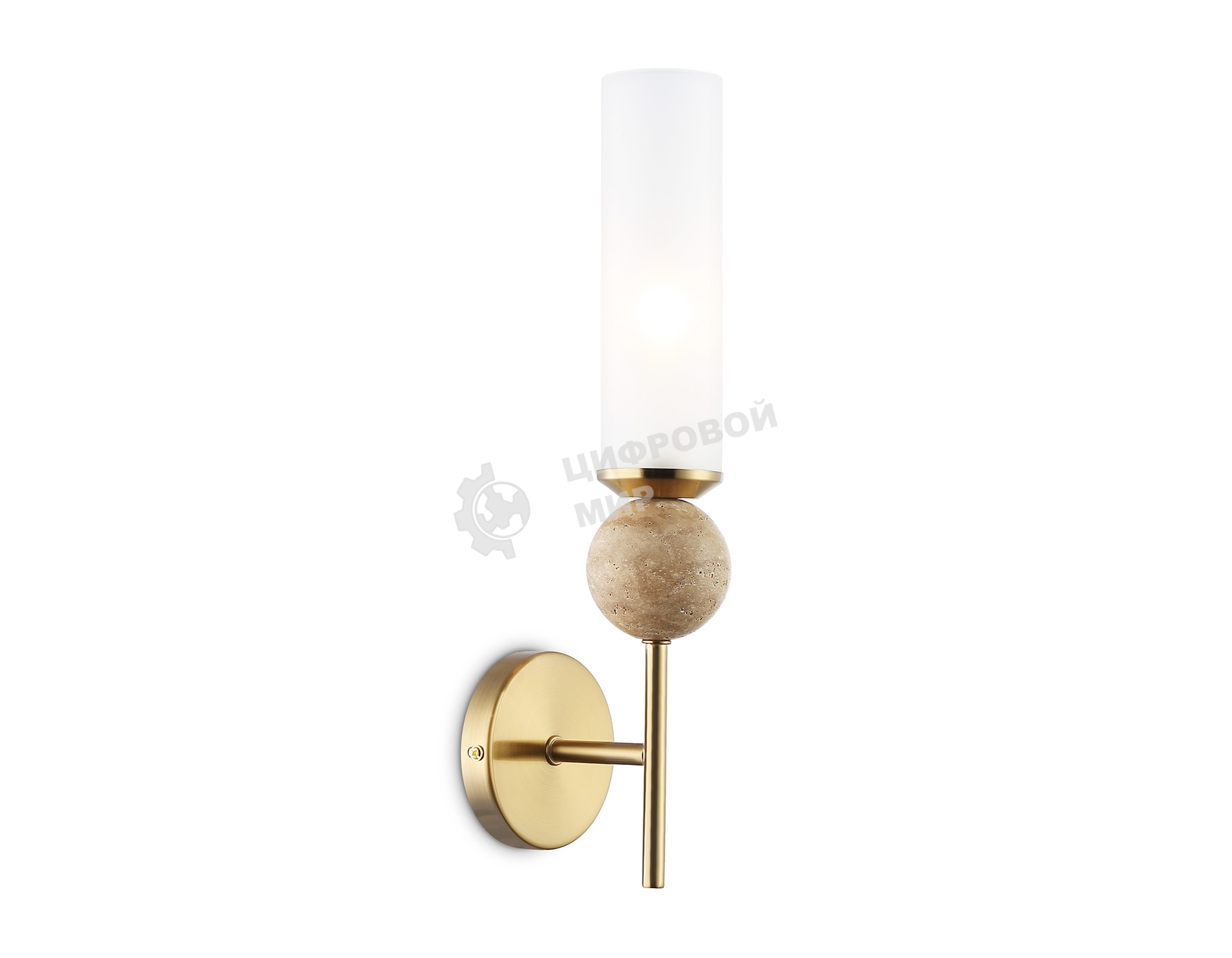 Настенный светильник Ambrella light LH53254 BS/FR латунь/белый матовый E14 max 40W 110*100*400