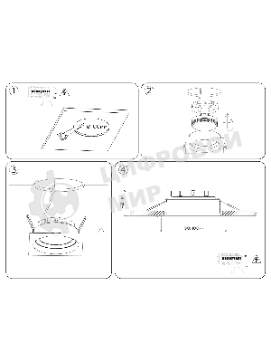 Светильник Ambrella light TN52232 WH белый IP20 GX53 110*110*44