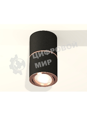 Светильник Ambrella Light XS7402200 SBK/PPG черный песок/золото розовое полированное MR16 GU5.3 (C7402, A2073, C7402, N7005)