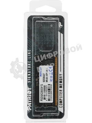 Оперативная память Patriot Signature, DDR5, 8GB (1x8 GB), 5600 MHz, CL46, SO-DIMM