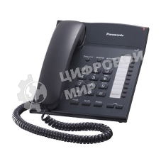 Телефон проводной Panasonic KX-TS2382RUB черный индикатор вызова,повторный набор последнего номера,4 уровня громкости звонка