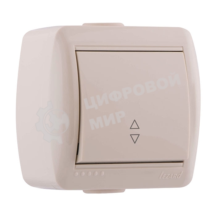 Выключатель LEZARD 710-0300-105проходной 1клавиша наруж.проводки серии Ната белый