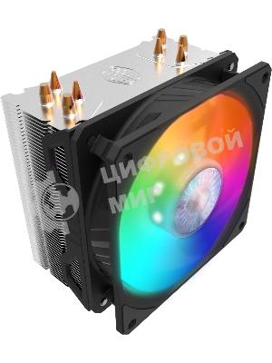 Кулер для процессора Cooler Master Hyper 212 ARGB черный, 120 мм, алюминий/медь, 1800 об/мин, 27 дБ, 4 pin, 150 Вт, 157 мм