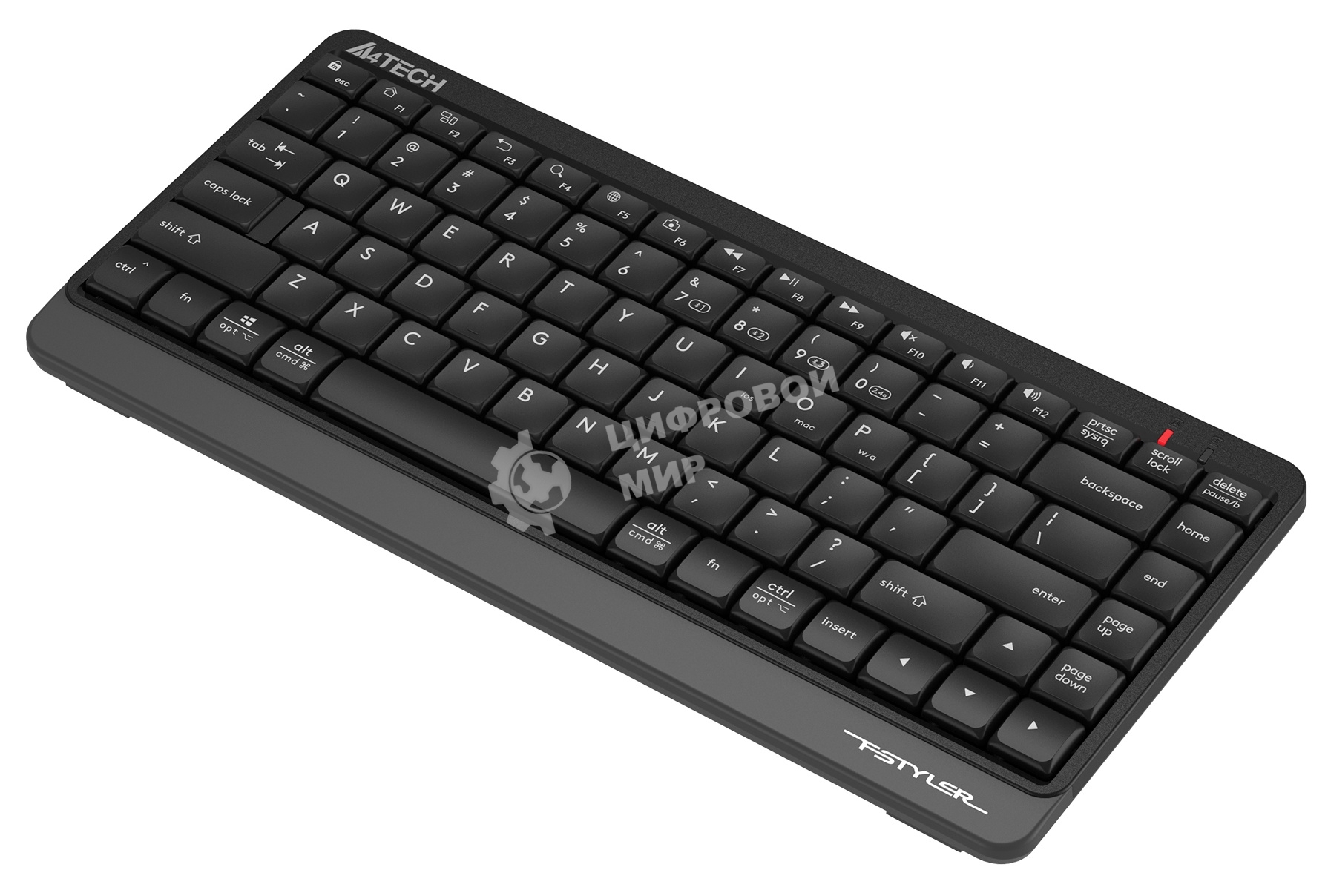 Клавиатура беспроводная A4Tech Fstyler FBK11, USB, Bluetooth/Радиоканал, черный/серый