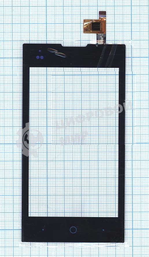 Сенсорное стекло (тачскрин) для ZTE V815W, черное