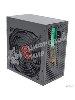 Блок питания Ginzzu CB500 12CM черный,24+4p,PCI-E, 4*SATA, 3*IDE,оплетка MB, кабель питания