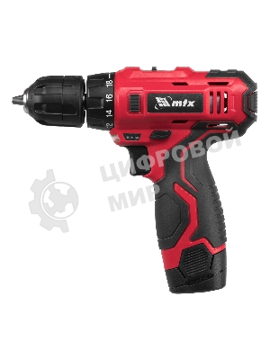 Дрель-шуруповерт аккумуляторная MTX MCDL-12-02P, Аккумуляторная, 12В, 2 АКБ, Кейс