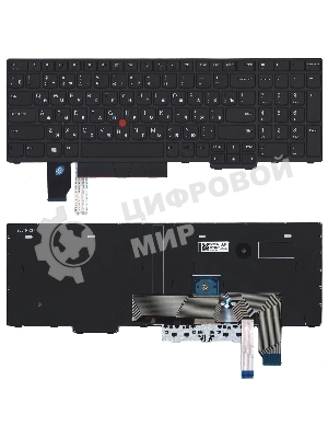 Клавиатура для ноутбука Lenovo Thinkpad T15p P15v черная