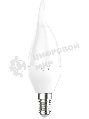 Лампа светодиодная Gauss Elementary 6Вт цок.: E14 свеча 220B св. свеч. бел. теп. (упак.: 10 шт)