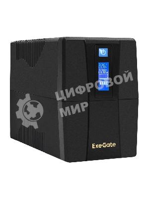 Источник бесперебойного питания ExeGate EX292775RUS Power Smart ULB-800.LCD.AVR.4C13 800VA/480W, LCD, AVR, 4*C13, металлический корпус, черный