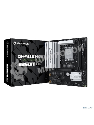 Материнская плата Maxsun MS-Challenger B860M 2.5G (Socket 1851, mATX, 2*DDR5(96Gb), DP/HDMI, 2xSATA3, 2*M.2,1xPCI-Ex16/1xPCI-Ex4/1xPCI-Ex1, 4*USB 2.0, 4*USB 3.2, LAN 1*2.5G, черный, RTL)