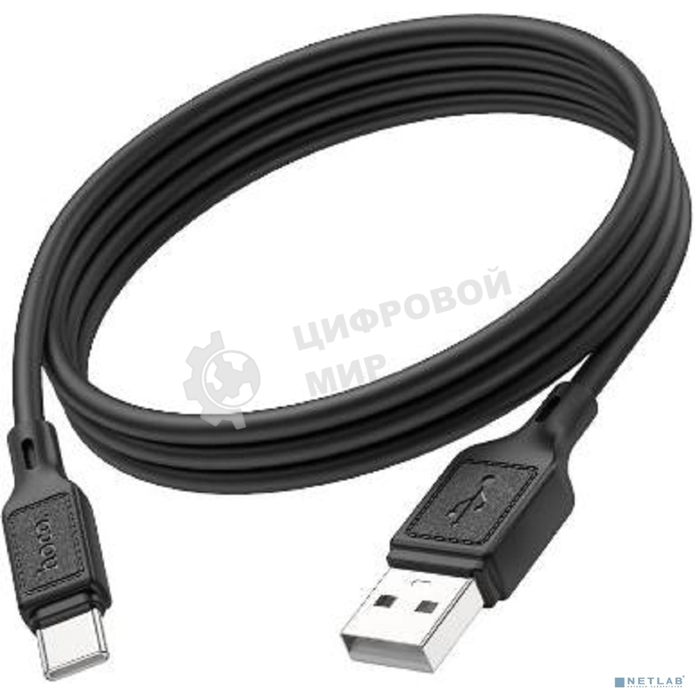 Кабель USB HOCO X90 Type-C/ 1m/ 3A/ Силикон/ Black