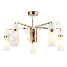 Люстра Ambrella light LH56124/5 BS/FR латунь/белый матовый E14*5 max 40W D605*350