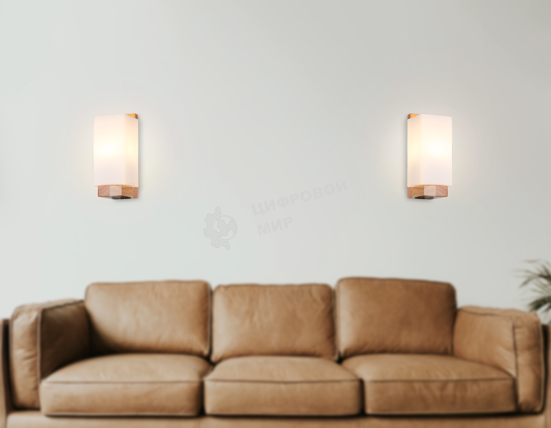 Светильник Ambrella light TR83122 LW/FR светлое дерево/белый матовый E27 max 40W 250*125*100