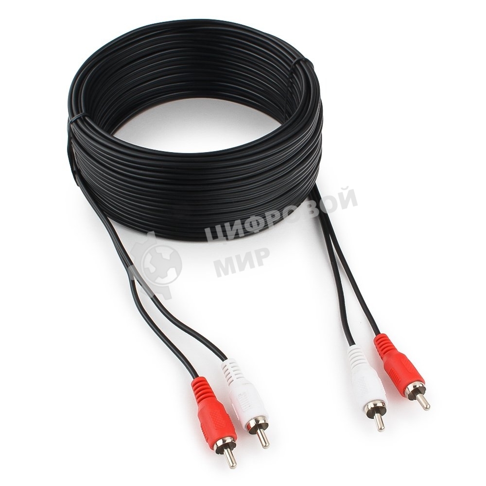 Кабель аудио Cablexpert CCA-2R2R-15M, 2xRCA - 2xRCA, 15м