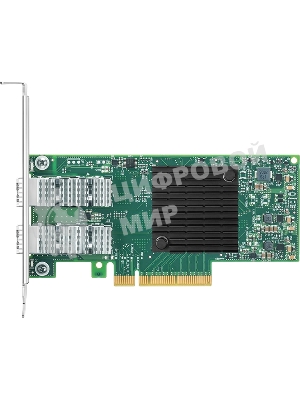 Сетевая карта ConnectX-4 Lx EN network interface card, 25GbE dual-port SFP28, PCIe3.0 x8, tall bracket, SR-IOV, TCP/UDP, MPLS, VxLAN, NVGRE, GENEVE, iSER, NFS RDMA, SMB Direct, ROHS R6