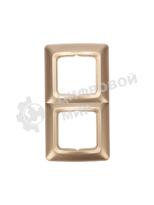 Рамка Kranz 2-я DEA горизонтальная Золотой металлик (1/10/180)