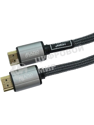 Кабель видео LAZSO WH-111-B HDMI (m)/HDMI (m) 1м. позолоченные контакты черный