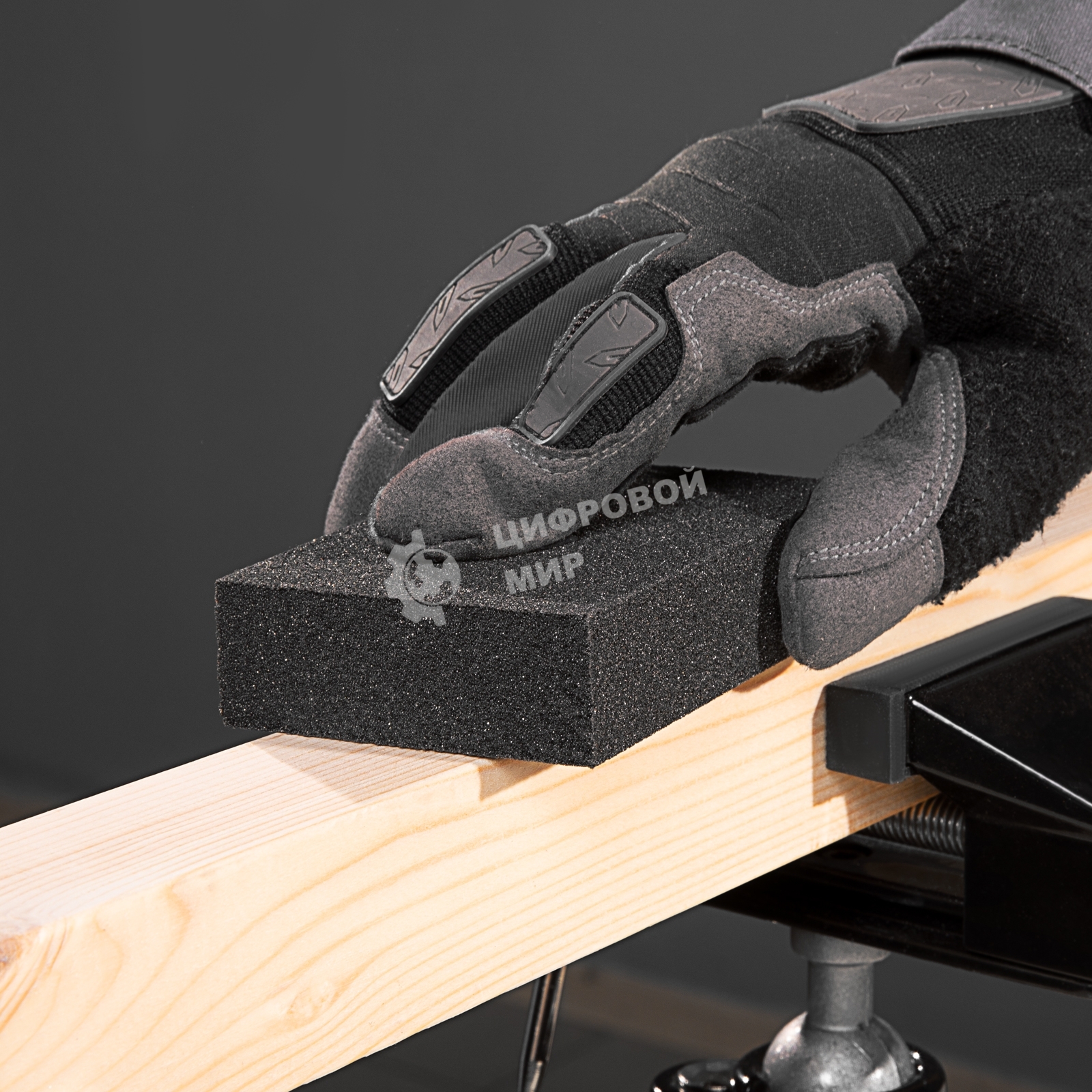 Губка для шлифования Matrix, 100 х 70 х 25 мм, мягкая, P 120