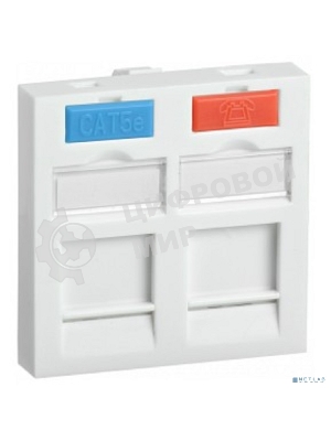 Вставка ITK CS6-22M 45x45 2xJack пластик белый (упак.:1шт)