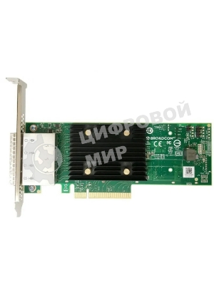 Адаптер SAS 9500-16e SGL (05-50075-00) PCIe Gen4 x8 LP, Tri-Mode SAS/SATA/NVMe 12G HBA, 16port(4*ext SFF8644), 3816 IOC