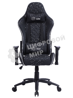 Кресло Cactus CS-CHR-030BLS черный, экокожа, подголовник