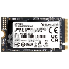 Накопитель SSD Transcend MTE410S, 512Gb, M.2(22x42мм), NVMe, PCIe 4x4, 3D TLC, R/W 5000/3500Mb/s, IOPs 570 000/700 000, TbW 300, DWPD 0.33, DRAM-less (5 лет)