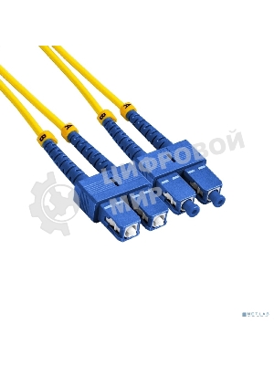 Патч-корд волоконно-оптический ExeGate FC-D-9-SC-SC-5M-LSZH (Шнур ВО SM 9/125 (OS2/G.652.D), SC/UPC-SC/UPC, Duplex, LSZH, 5м)
