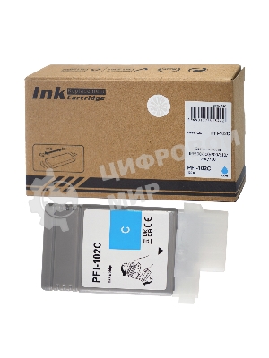 Картридж струйный Sakura 0896B001 (PFI-102C) для Canon, голубой, 130 мл.