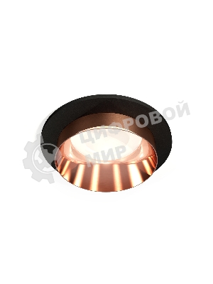 Комплект встраиваемого светильника Ambrella light XC6513025 SBK/PPG черный песок/золото розовое полированное MR16 GU5.3 (C6513, N6135)