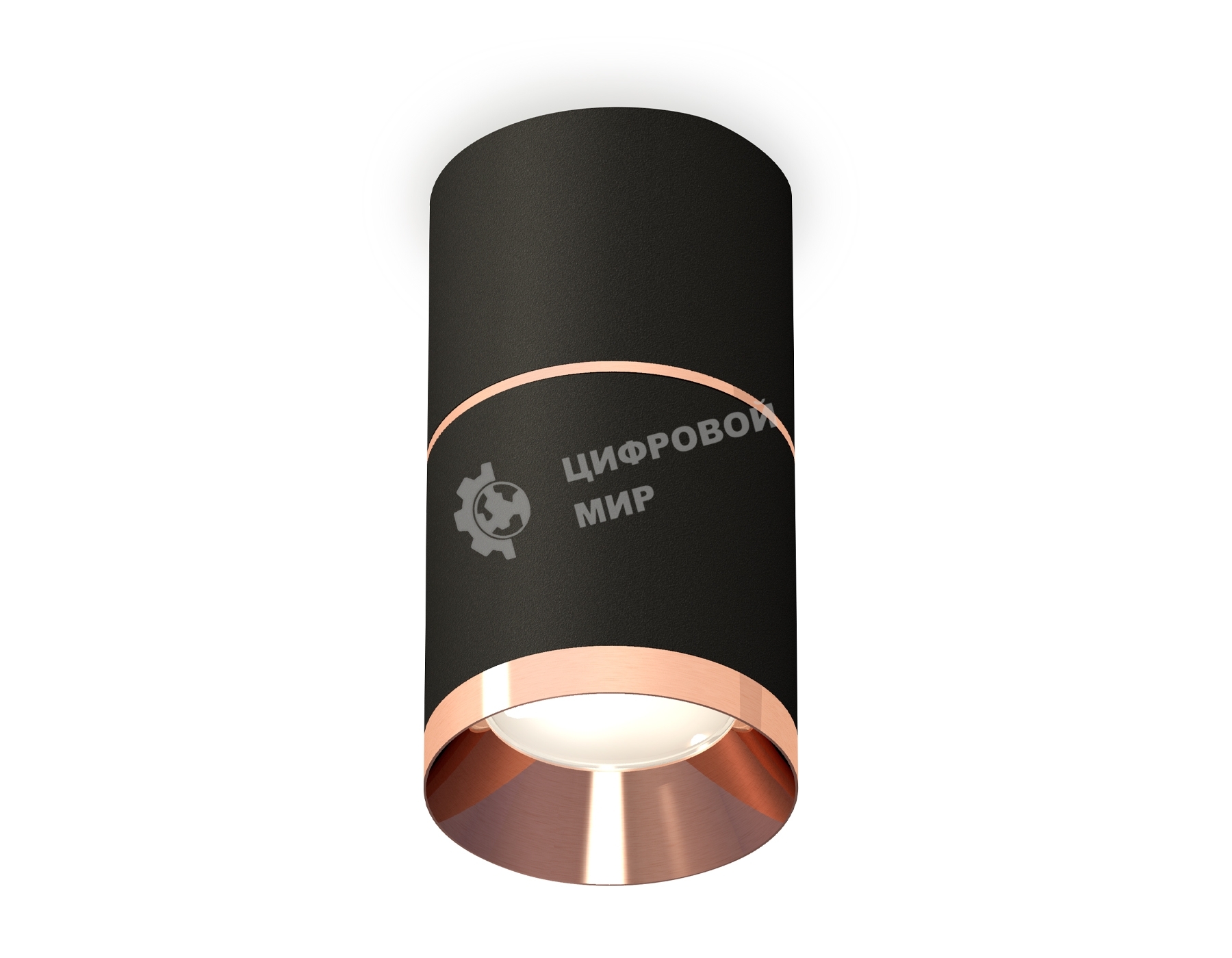 Светильник Ambrella Light XS7402201 SBK/PPG черный песок/золото розовое полированное MR16 GU5.3 (C7402, A2073, C7402, N7035)
