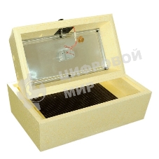 Инкубатор Золушка, 45 яиц, руч.поворот (220В/12В), 25 Вт, возможность питания от энергии горячей воды (80-90*С), от аккумулятора 12 В, с поддоном, 505Х320Х275, масса 2 кг (в 1кубе22шт), в комплекте решеток нет